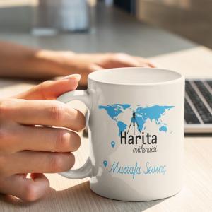Harita Mühendisi Tasarımlı Kupa