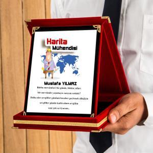 Harita Mühendisi Tasarımlı Plaket