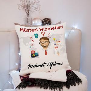Müşteri Hizmetleri Tasarımlı Yastık