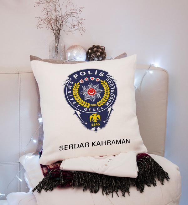 Polis Tasarımlı Yastık