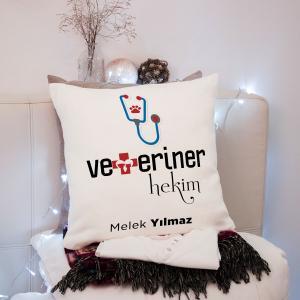 Veteriner Tasarımlı Yastık