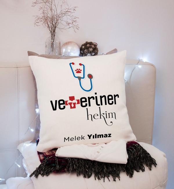 Veteriner Tasarımlı Yastık