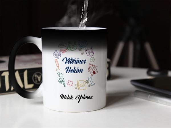 Veteriner Tasarımlı Sihirli Kupa