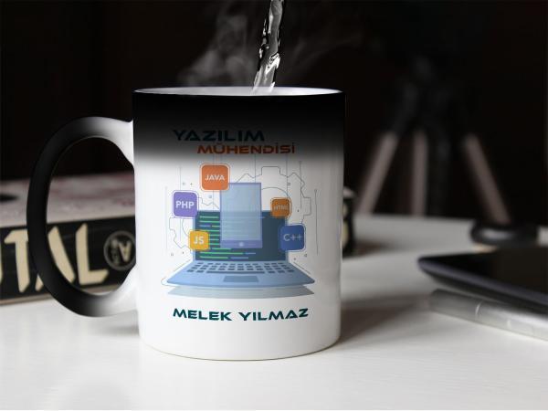 Yazılım Mühendisi Tasarımlı Sihirli Kupa