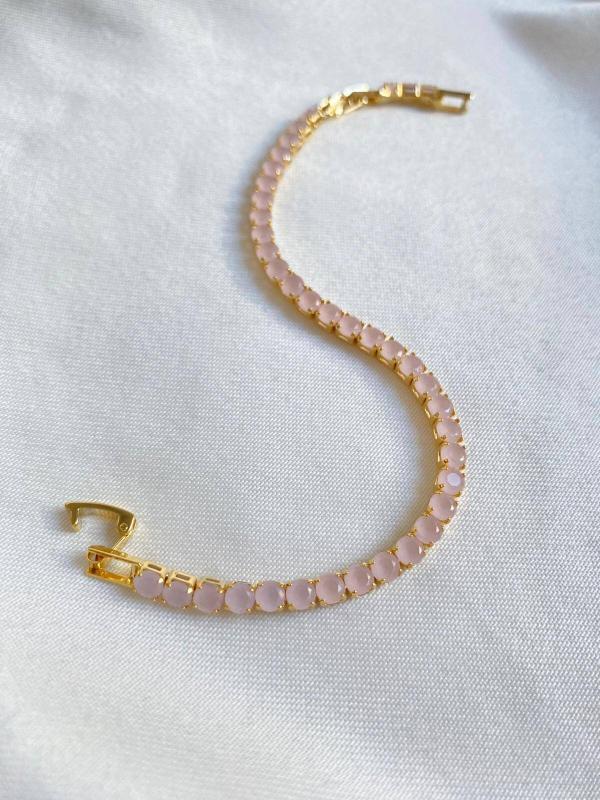 pembe taşlı bileklik