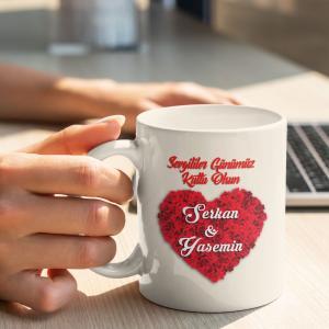 Sevgililer Günü Tasarımlı Kupa