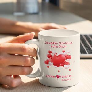 Sevgililer Günü Tasarımlı Kupa