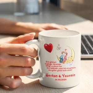 Sevgililer Günü Tasarımlı Kupa