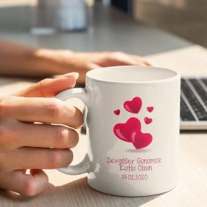 Sevgililer Günü Tasarımlı Kupa