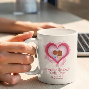 Sevgililer Günü Tasarımlı Kupa