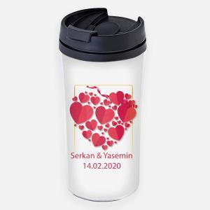 Sevgililer Günü Tasarımlı Termos