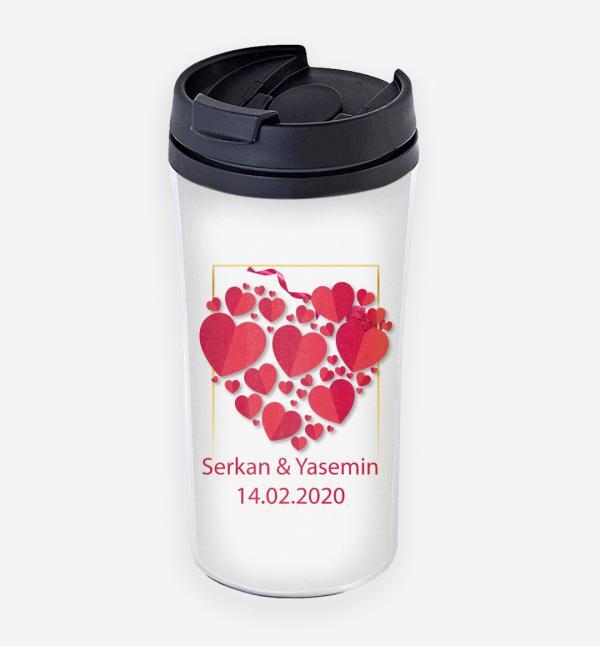 Sevgililer Günü Tasarımlı Termos