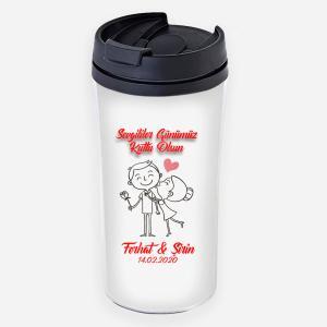 Sevgililer Günü Tasarımlı Termos