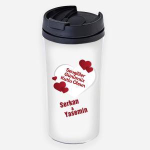Sevgililer Günü Tasarımlı Termos