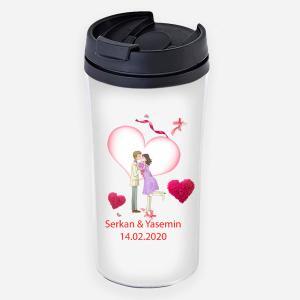 Sevgililer Günü Tasarımlı Termos