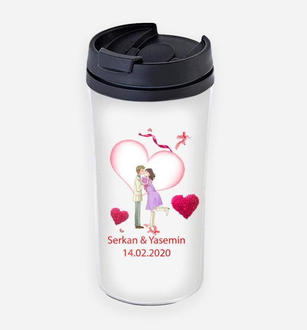 Sevgililer Günü Tasarımlı Termos
