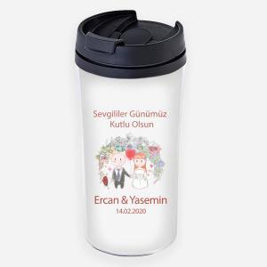 Sevgililer Günü Tasarımlı Termos