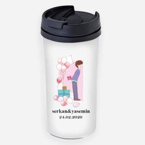 Sevgililer Günü Tasarımlı Termos