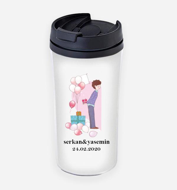 Sevgililer Günü Tasarımlı Termos