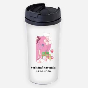 Sevgililer Günü Tasarımlı Termos