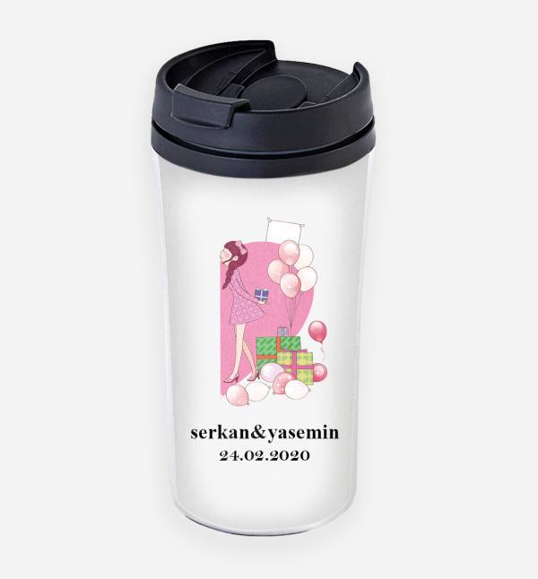 Sevgililer Günü Tasarımlı Termos