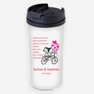 Sevgililer Günü Tasarımlı Termos