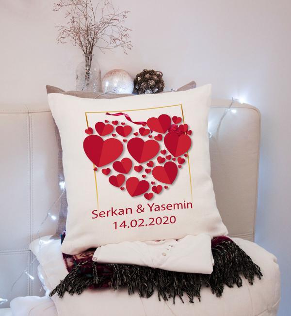 Sevgililer Günü Tasarımlı Yastık