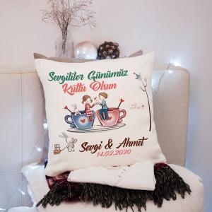 Sevgililer Günü Tasarımlı Yastık