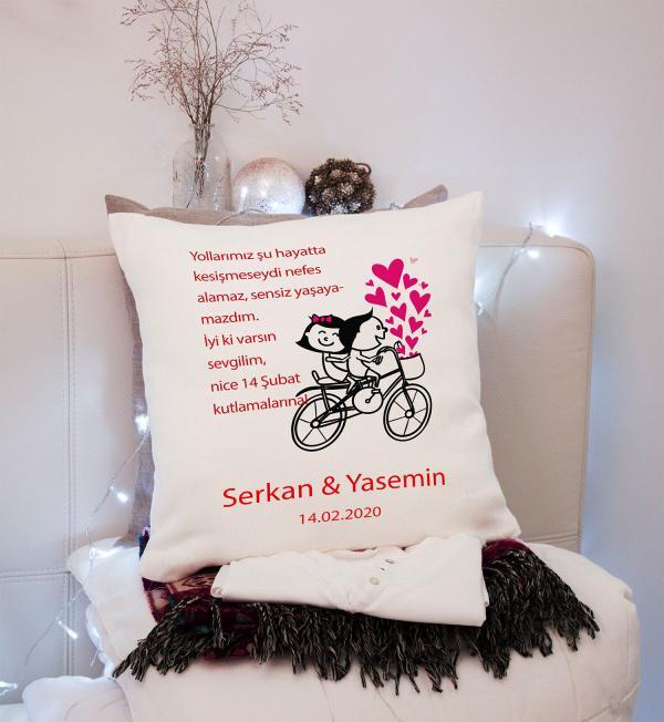 Sevgililer Günü Tasarımlı Yastık