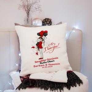 Sevgililer Günü Tasarımlı Yastık
