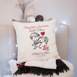Sevgililer Günü Tasarımlı Yastık
