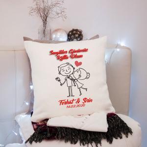 Sevgililer Günü Tasarımlı Yastık
