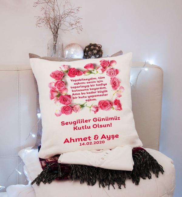 Sevgililer Günü Tasarımlı Yastık