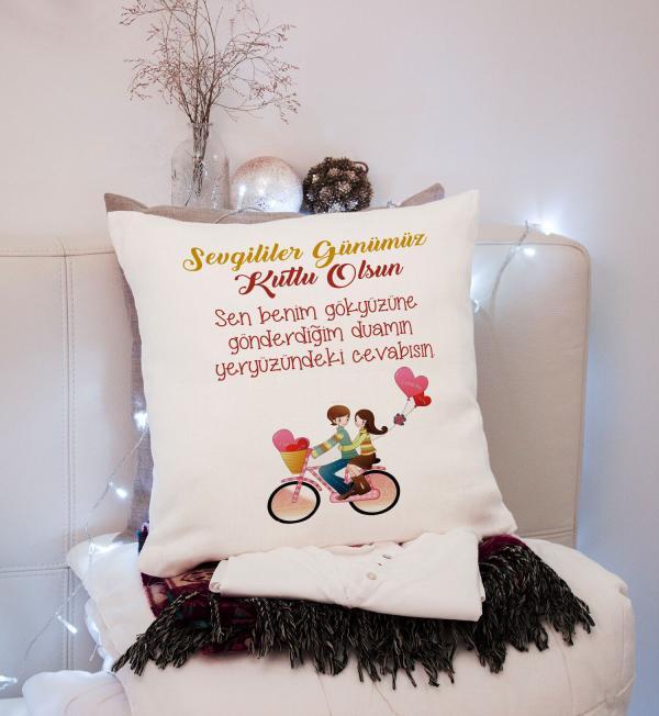 Sevgililer Günü Tasarımlı Yastık
