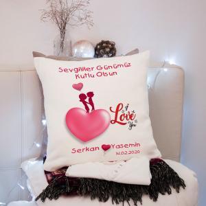 Sevgililer Günü Tasarımlı Yastık