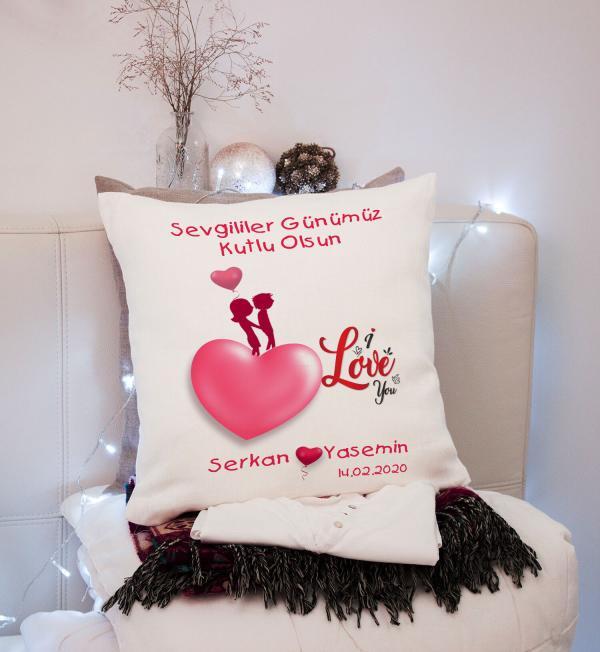 Sevgililer Günü Tasarımlı Yastık