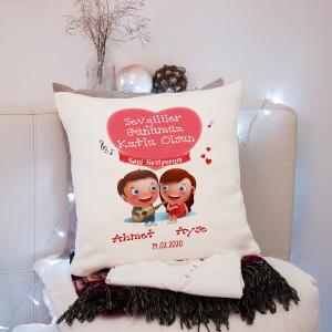 Sevgililer Günü Tasarımlı Yastık