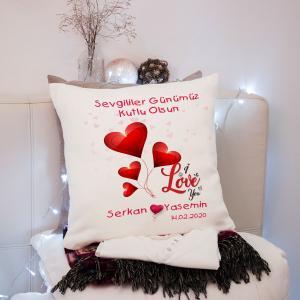 Sevgililer Günü Tasarımlı Yastık