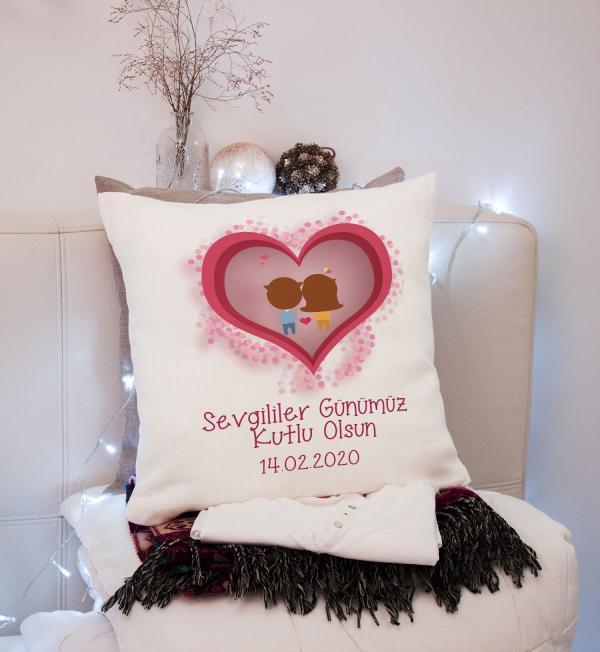 Sevgililer Günü Tasarımlı Yastık