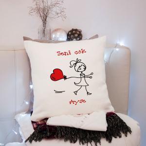 Sevgililer Günü Tasarımlı Yastık