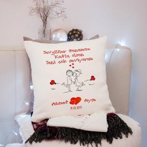 Sevgililer Günü Tasarımlı Yastık