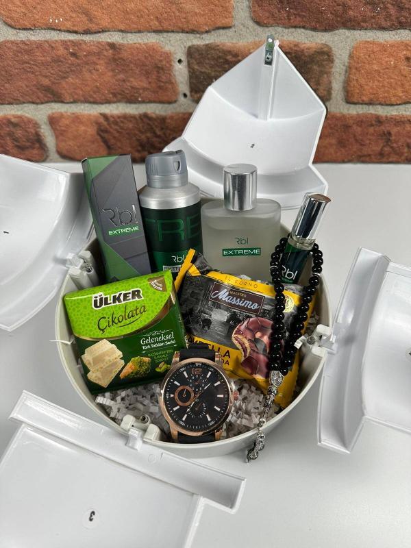 Sürpriz Patlayan Pasta Kutulu Erkek Set - Görsel 3