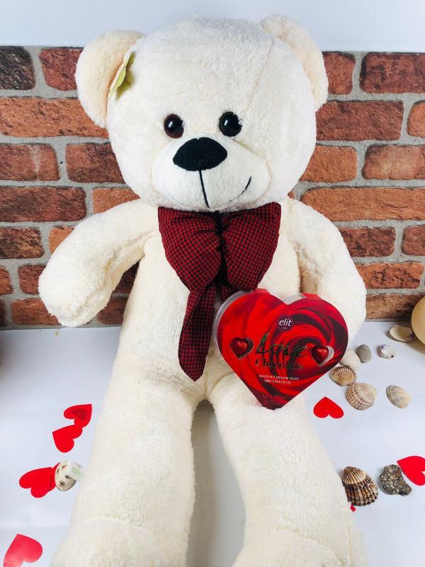 100cm Peluş Çikolatalı Ayıcık