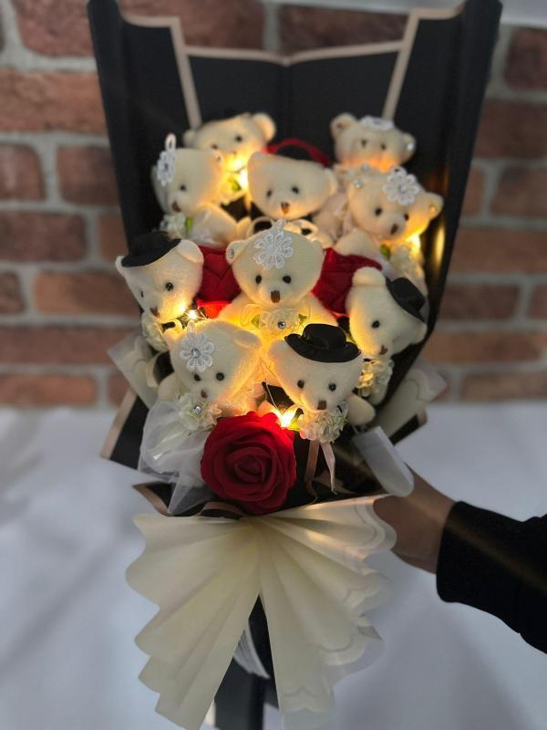 Ledli Gelin Damat Ayıcık Buketi - Görsel 8